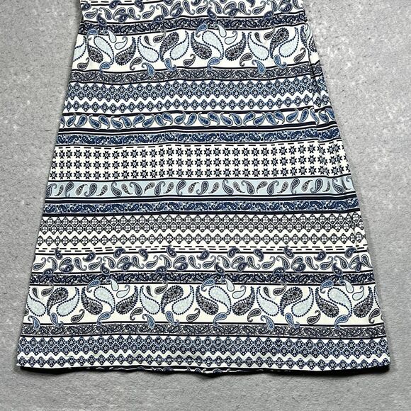 Tommy Bahama Swim Dress Size Medium Blue/White Paisley Terrace Over-the-Shoulder - Picture 4 of 12